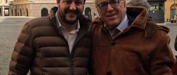 Luigi Mazzuto con Matteo Salvini